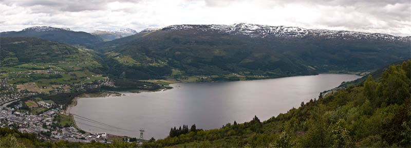 Utsikt frå Hangursrestauranten