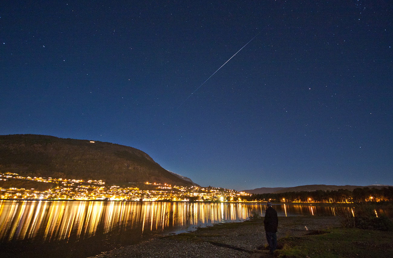 Meg og ein iridium flare